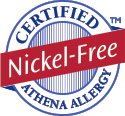 Certified Nickel Free from Athena Allergy